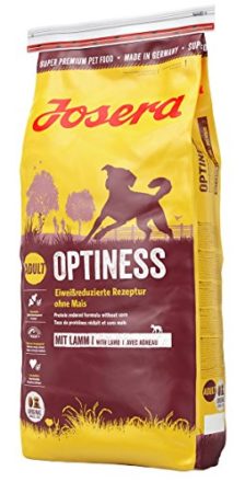 JOSERA Optiness (1 x 15 kg) | Hundefutter mit eiweißreduzierter Rezeptur ohne Mais | Super Premium Trockenfutter für ausgewachsene Hunde | 1er Pack  